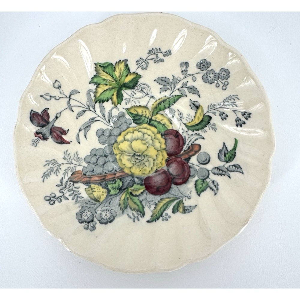 Royal Doulton Kirkwood D5750 England Fruit Floral Plate Vintage